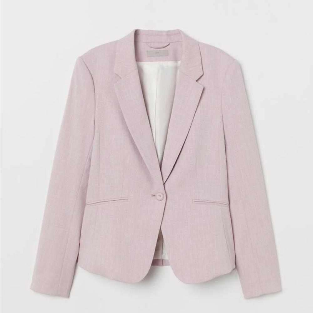 Powder Pink Fitted Blazer